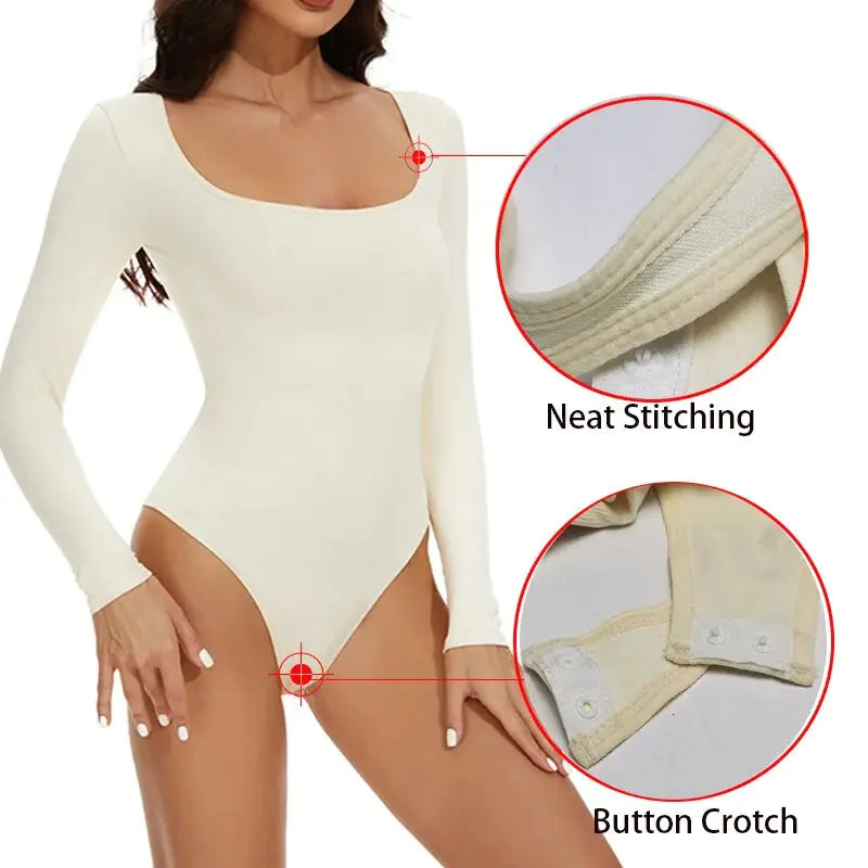 Long Sleeve Bodysuit with Tummy Control